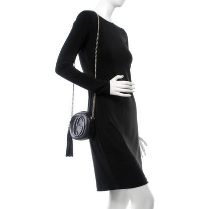 Gucci Pebbled Calfskin Mini Soho Chain Bag Black 2 of 8
