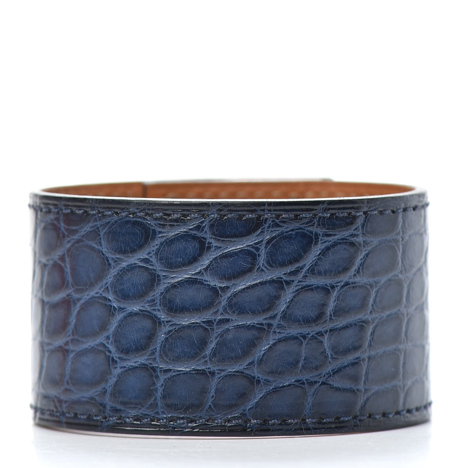 Hermes Matte Alligator Kelly Dog Bracelet T2 Bleu De Malte 2 of 5