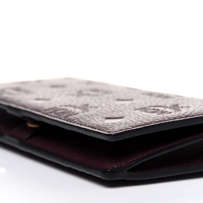 MCM Calfskin Signature Monogram Klara Two Fold Wallet Rustic Brown 10 of 13