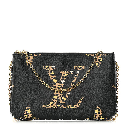 Louis Vuitton Monogram Giant Jungle Pochette Double Zip Black 1 of 13