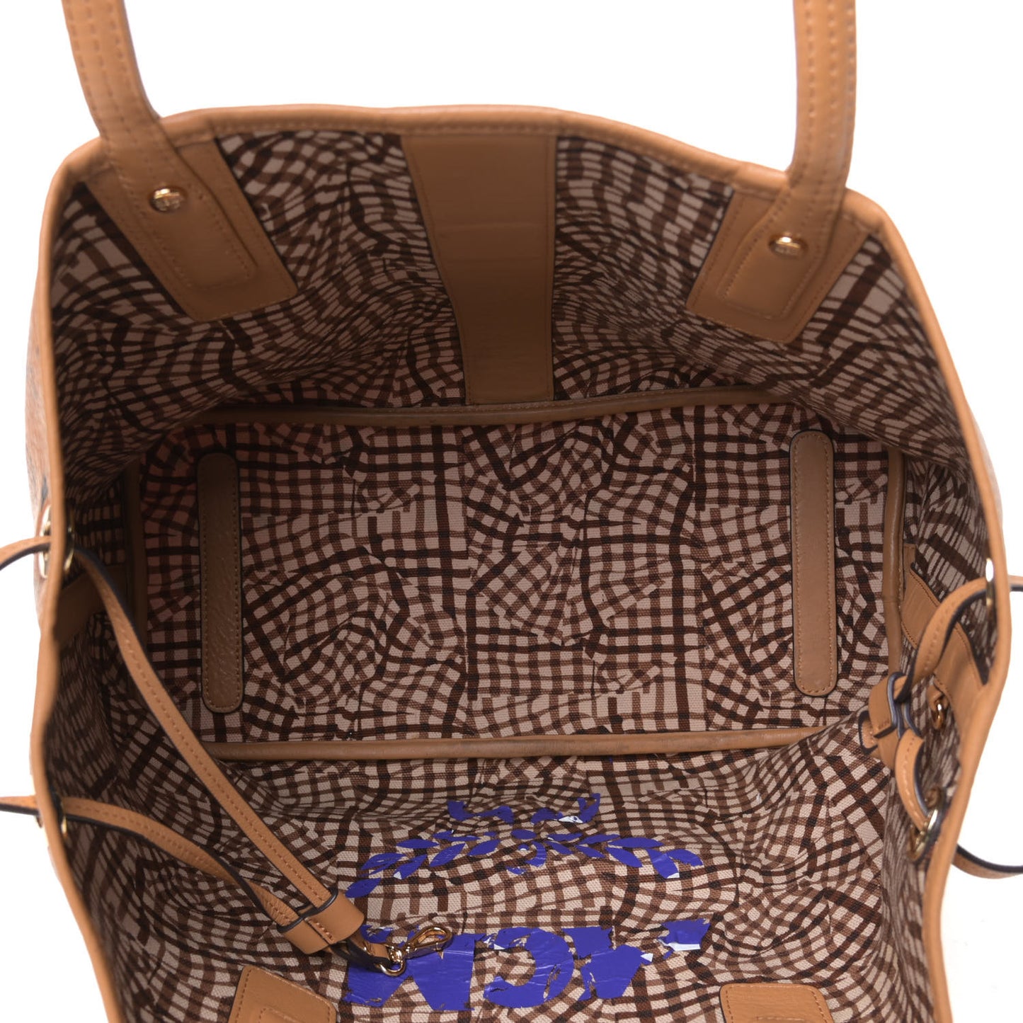 Visetos Medium Liz Reversible Shopper Tote Cognac