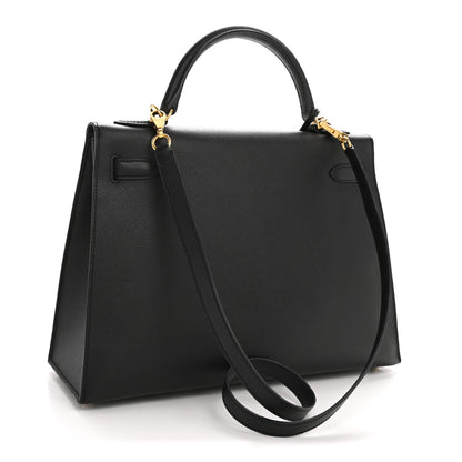Hermes Epsom Kelly Sellier 32 Black 3 of 13