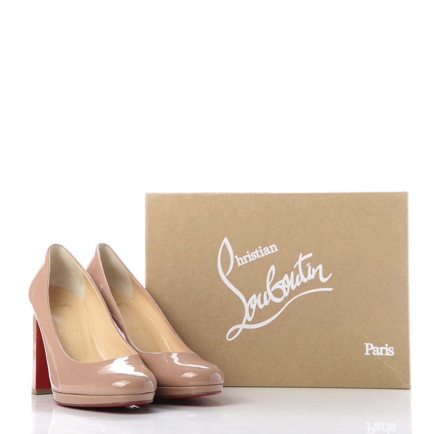 Christian Louboutin Patent Kabetts 100 Pumps 39 Nude 9 of 9