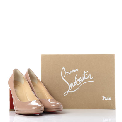Christian Louboutin Patent Kabetts 100 Pumps 39 Nude 9 of 9