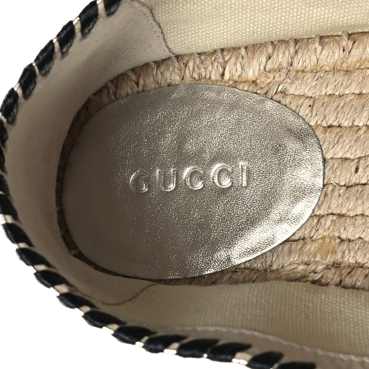 Metallic Nappa GG Marmont Espadrilles 37 Silver