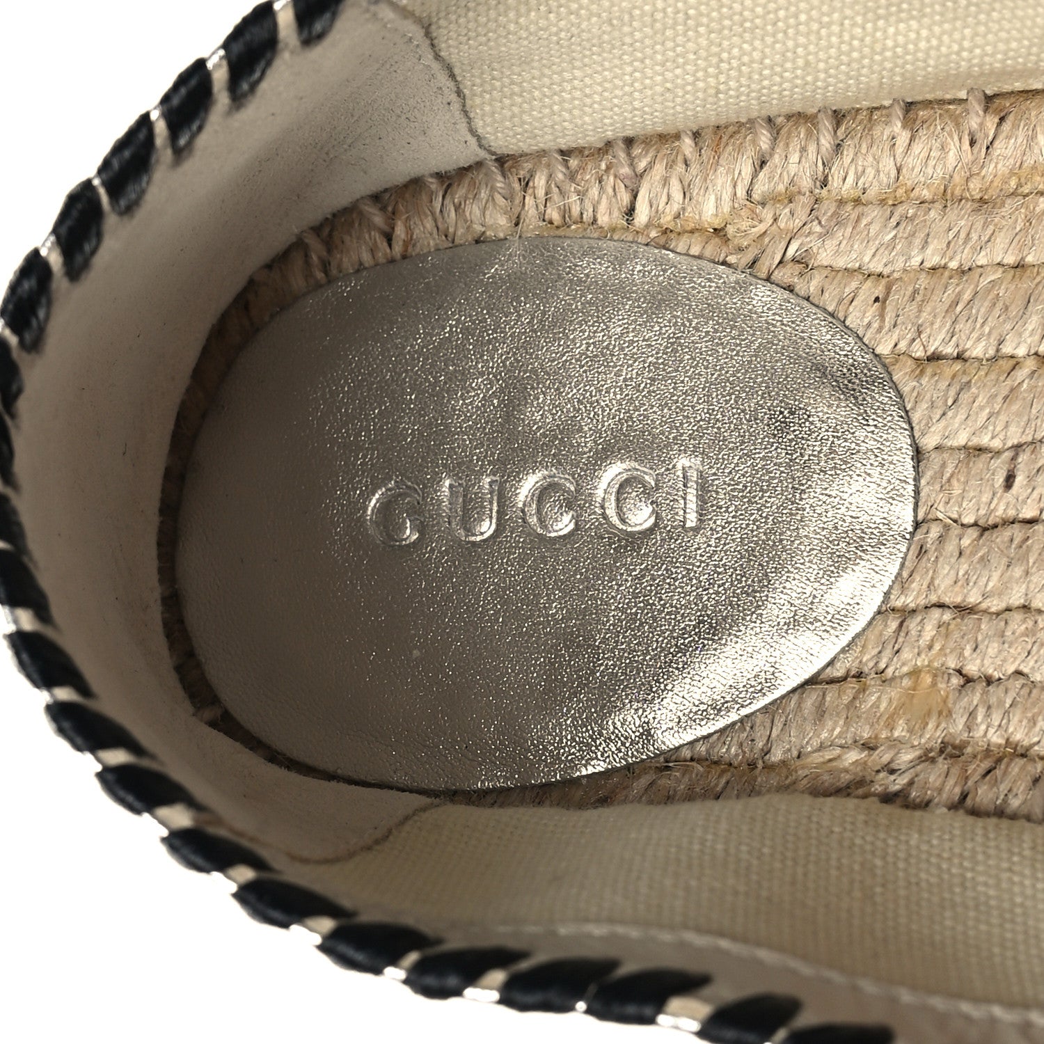 Gucci Metallic Nappa GG Marmont Espadrilles 37 Silver 8 of 10