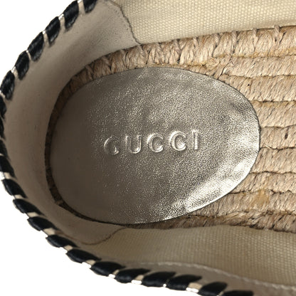 Gucci Metallic Nappa GG Marmont Espadrilles 37 Silver 8 of 10