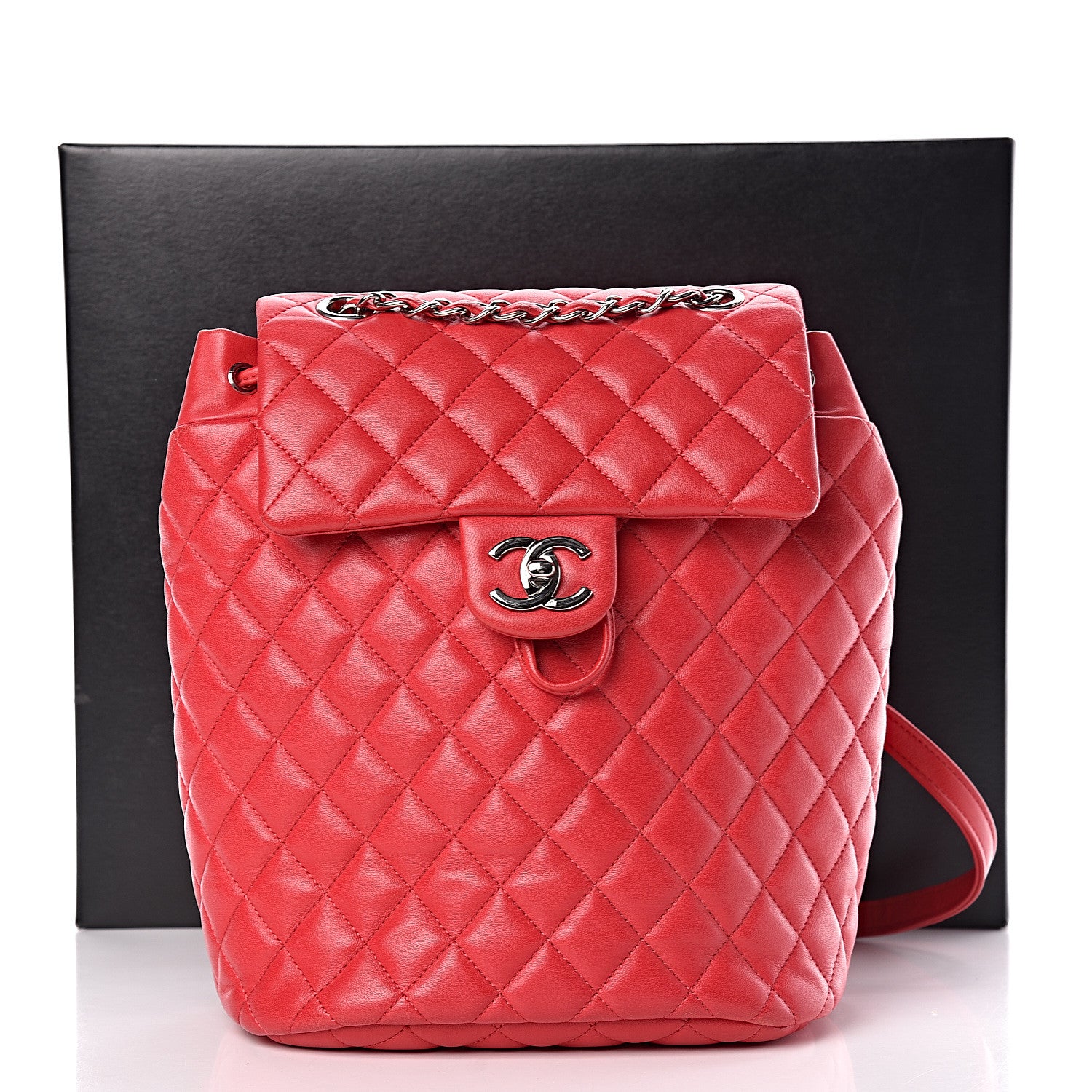 Chanel Lambskin Quilted Small Urban Spirit Backpack Red 17 of 17