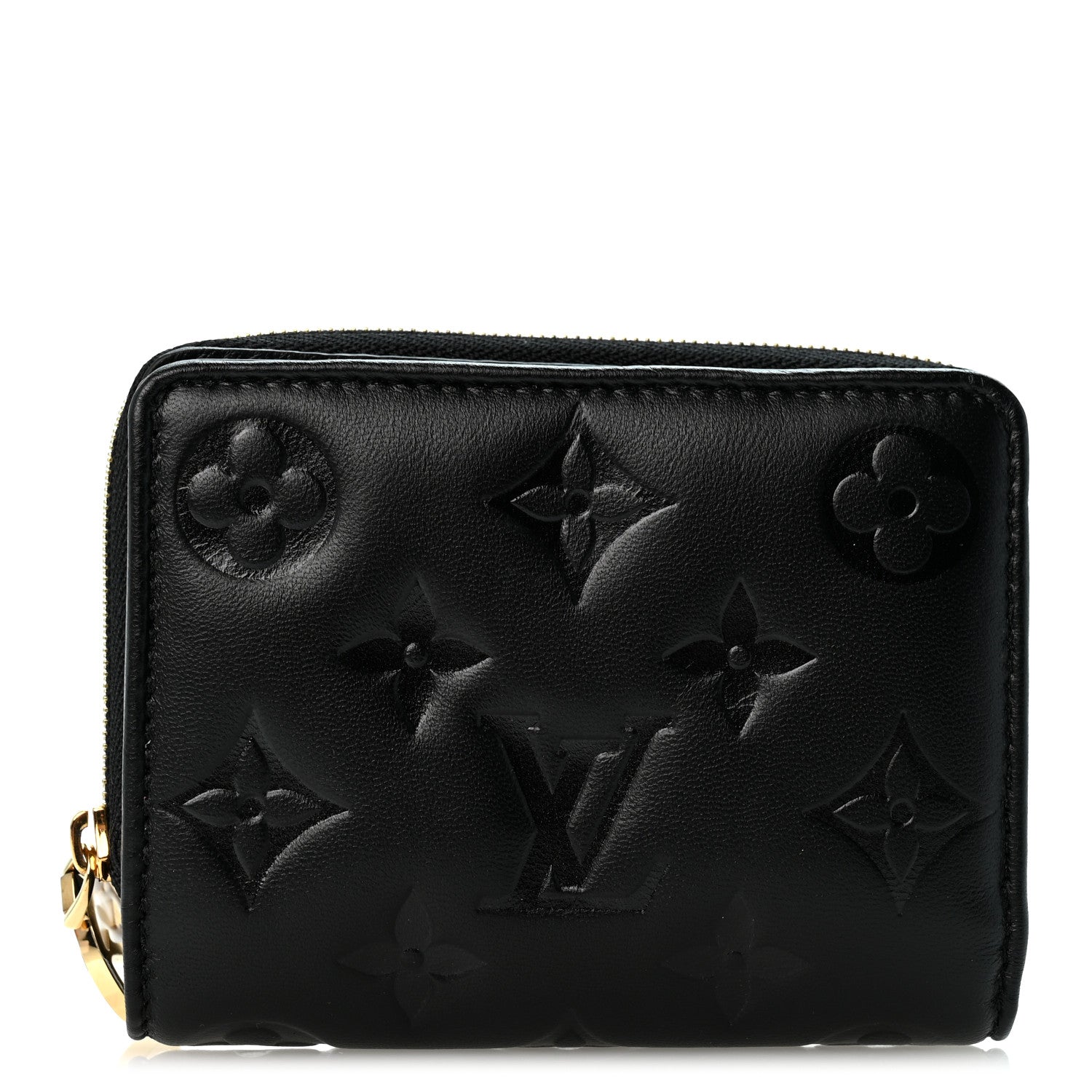Louis Vuitton Lambskin Embossed Monogram Lou Coussin Wallet Black 1 of 8