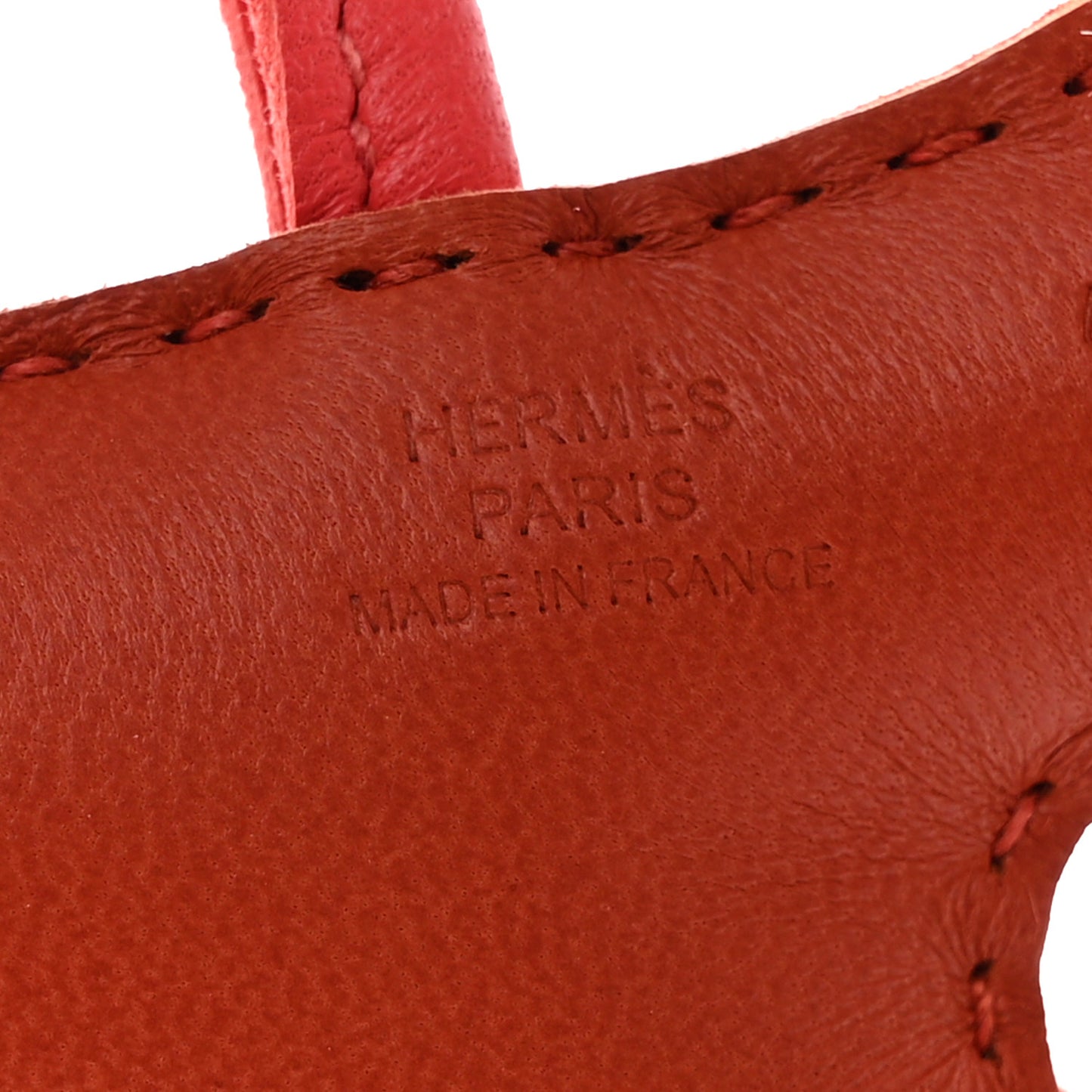 Milo Lambskin Shearling Budy Charm Orange Poppy