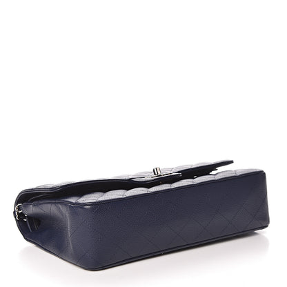 Chanel Caviar Quilted Medium Double Flap Navy 5 of 14