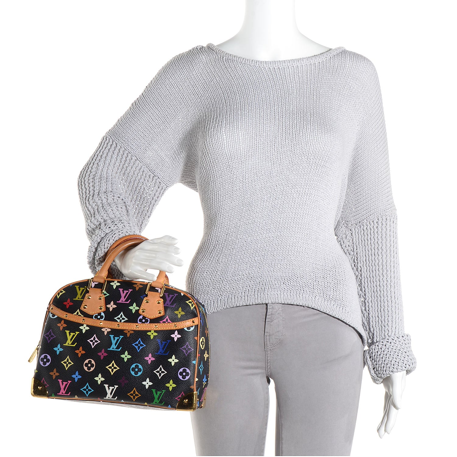 Louis Vuitton Monogram Multicolor Trouville Black 2 of 7