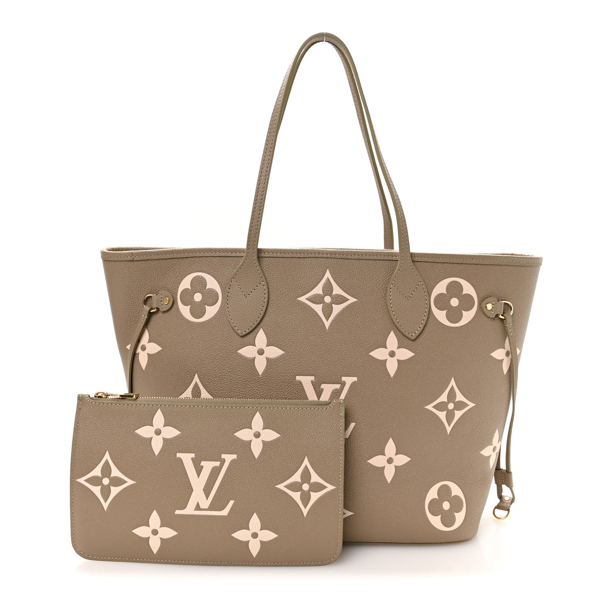 Empreinte Monogram Giant Neverfull MM Khaki Cream