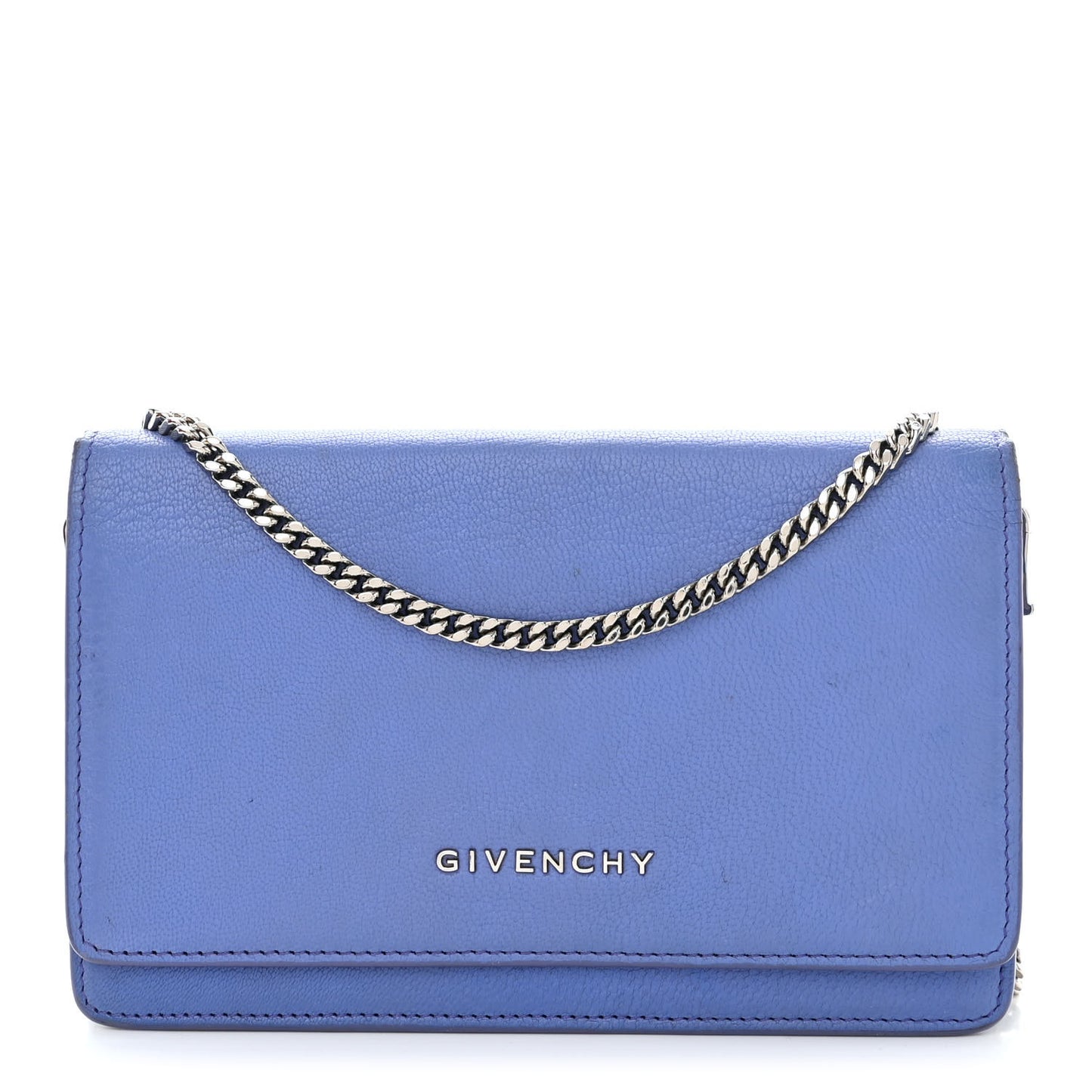 Sugar Goatskin Pandora Chain Wallet Blue