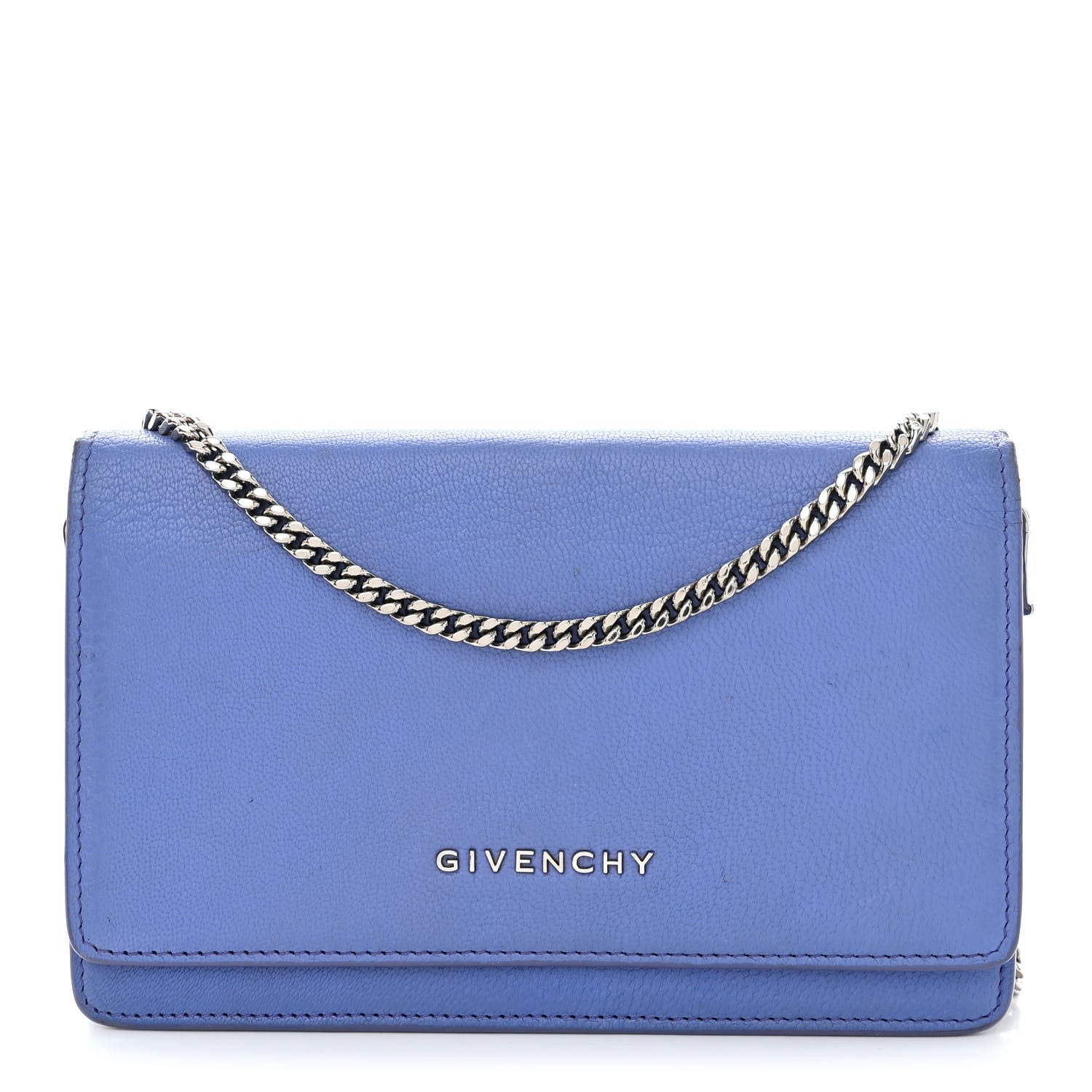 Givenchy Sugar Goatskin Pandora Chain Wallet Blue 1 of 15
