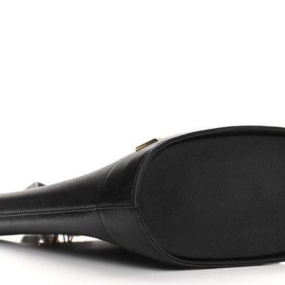 MCM Grained Calfskin Studded Bucket Bag Black 8 of 9