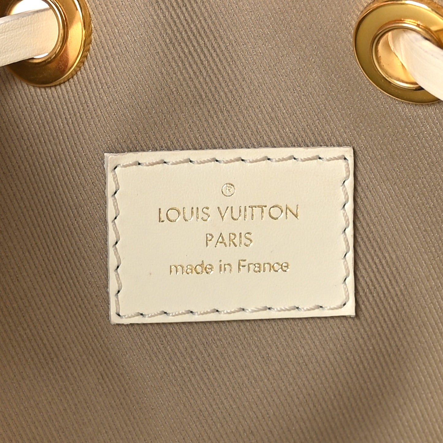 Cotton Monogram Embroidered Neonoe MM Beige White