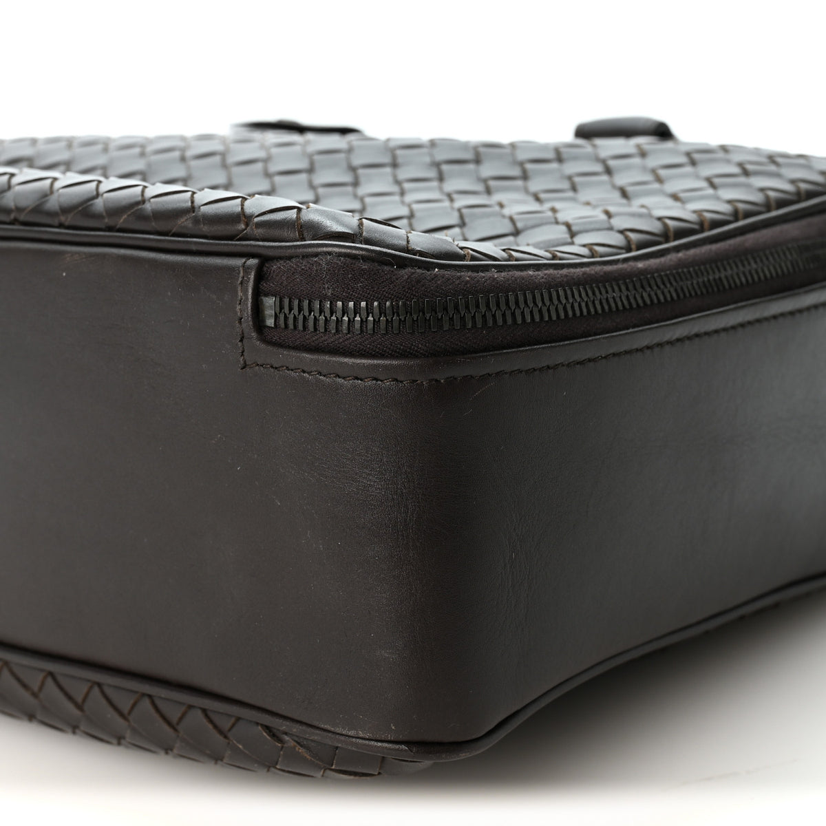 Nappa Intrecciato Briefcase Top Handle Ebano