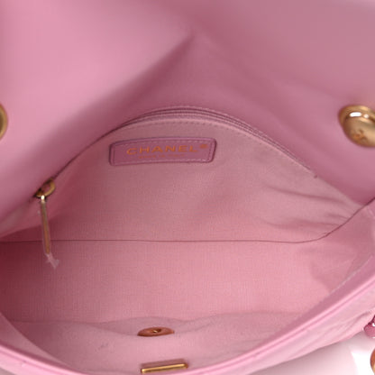 Chanel Lambskin Quilted Small Lacquered Chain Flap Pink 5 of 10