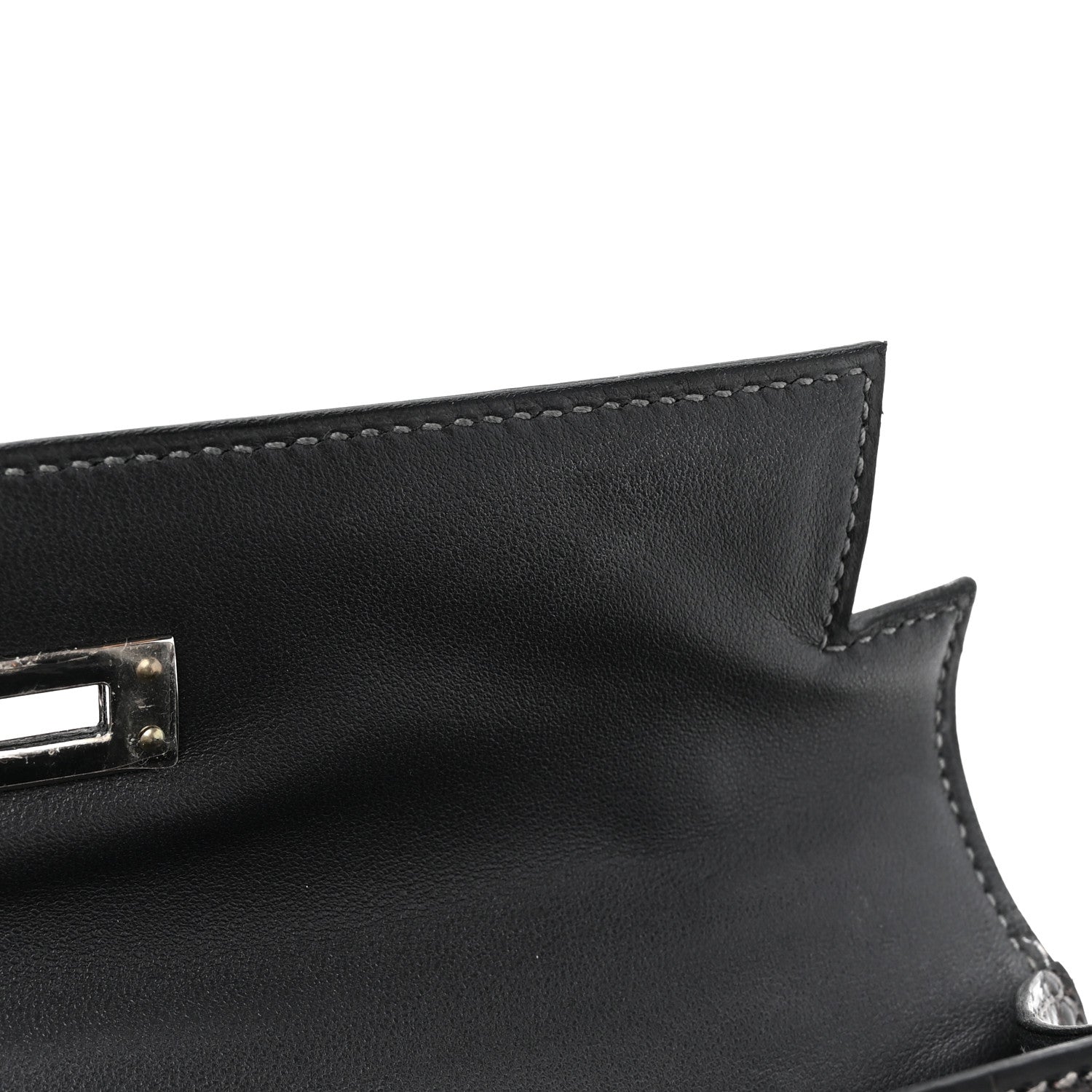 Hermes Shiny Niloticus Crocodile Kelly Pochette Graphite 12 of 12