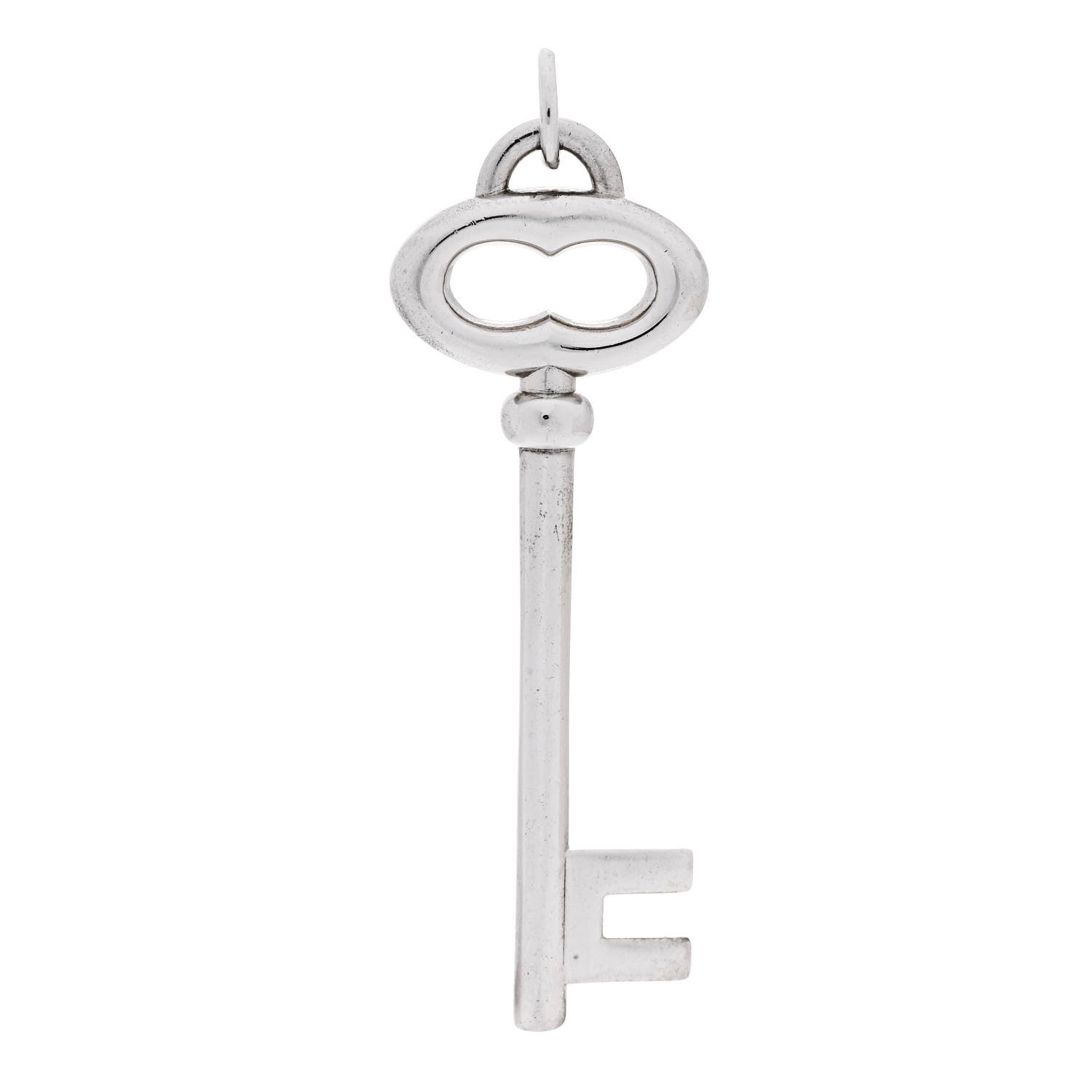 Tiffany Sterling Silver Oval Key Pendant 1 of 4