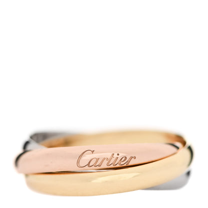 Cartier 18K Pink Yellow White Gold Classic Trinity Ring 55 7.25 1 of 5