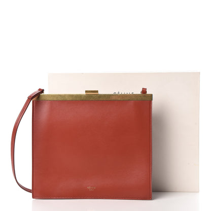 Celine Smooth Calfskin Mini Clasp Bag Dark Red 8 of 8
