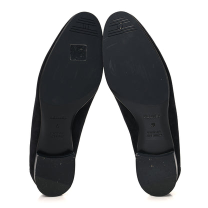 Hermes Suede Goatskin Womens Royal Loafers 41 Black 6 of 10