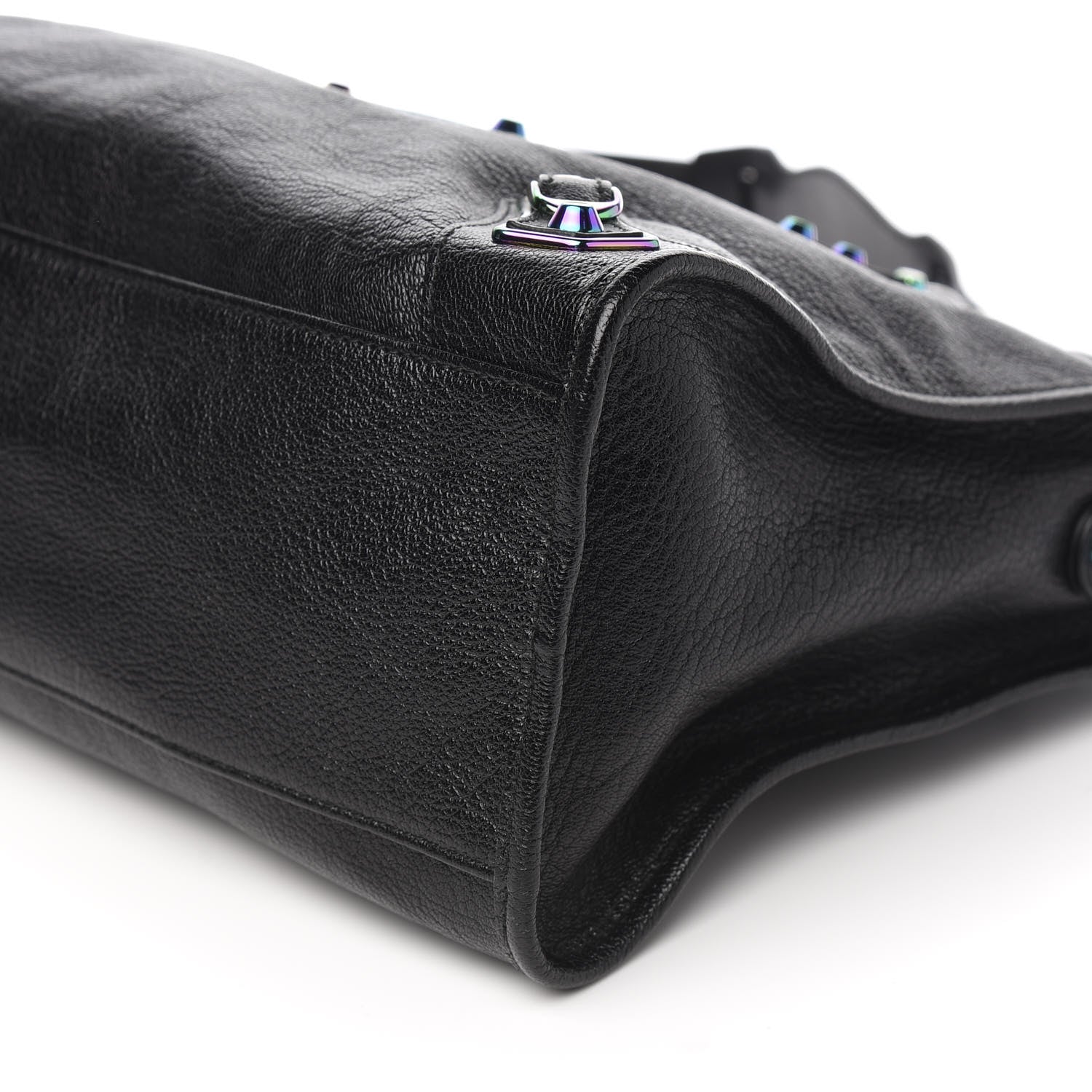 Balenciaga Chevre Iridescent Metallic Edge Hardware City Black 8 of 9