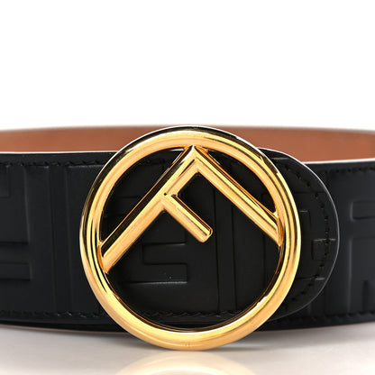 Fendi Calfskin F is Fendi FF 1974 Embossed Belt 90/36 Black 2 of 8