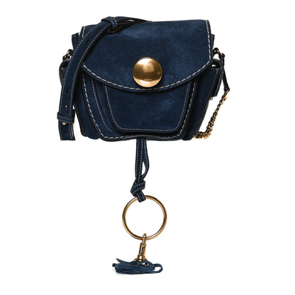 Chloe Calfskin Suede Small Jodie Camera Bag Navy 2 of 13