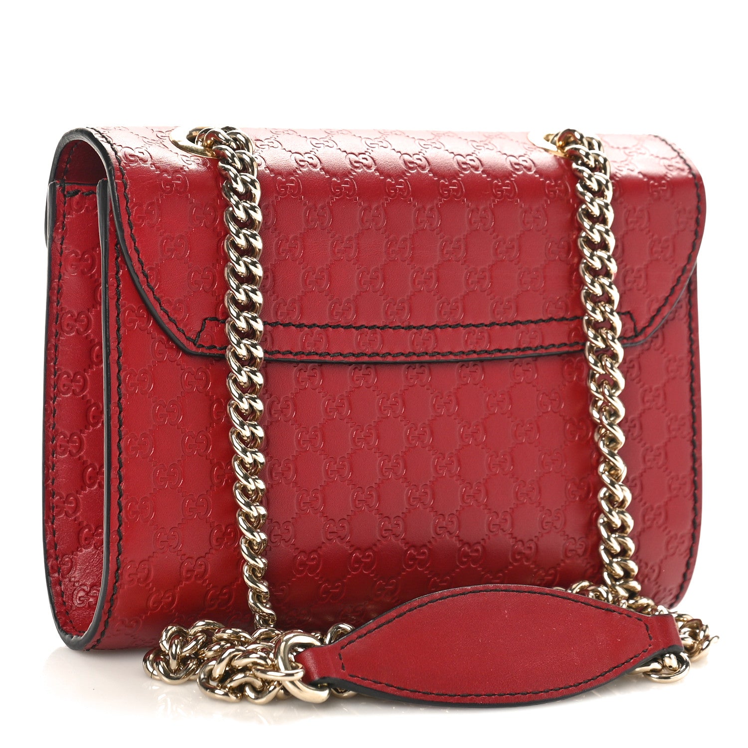 Gucci Soft Microguccissima Mini Emily Chain Shoulder Bag Rosso 2 of 9