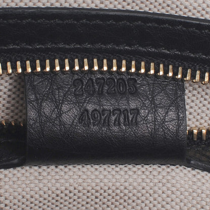 Gucci Leather Vintage Web Medium Boston Black 6 of 7