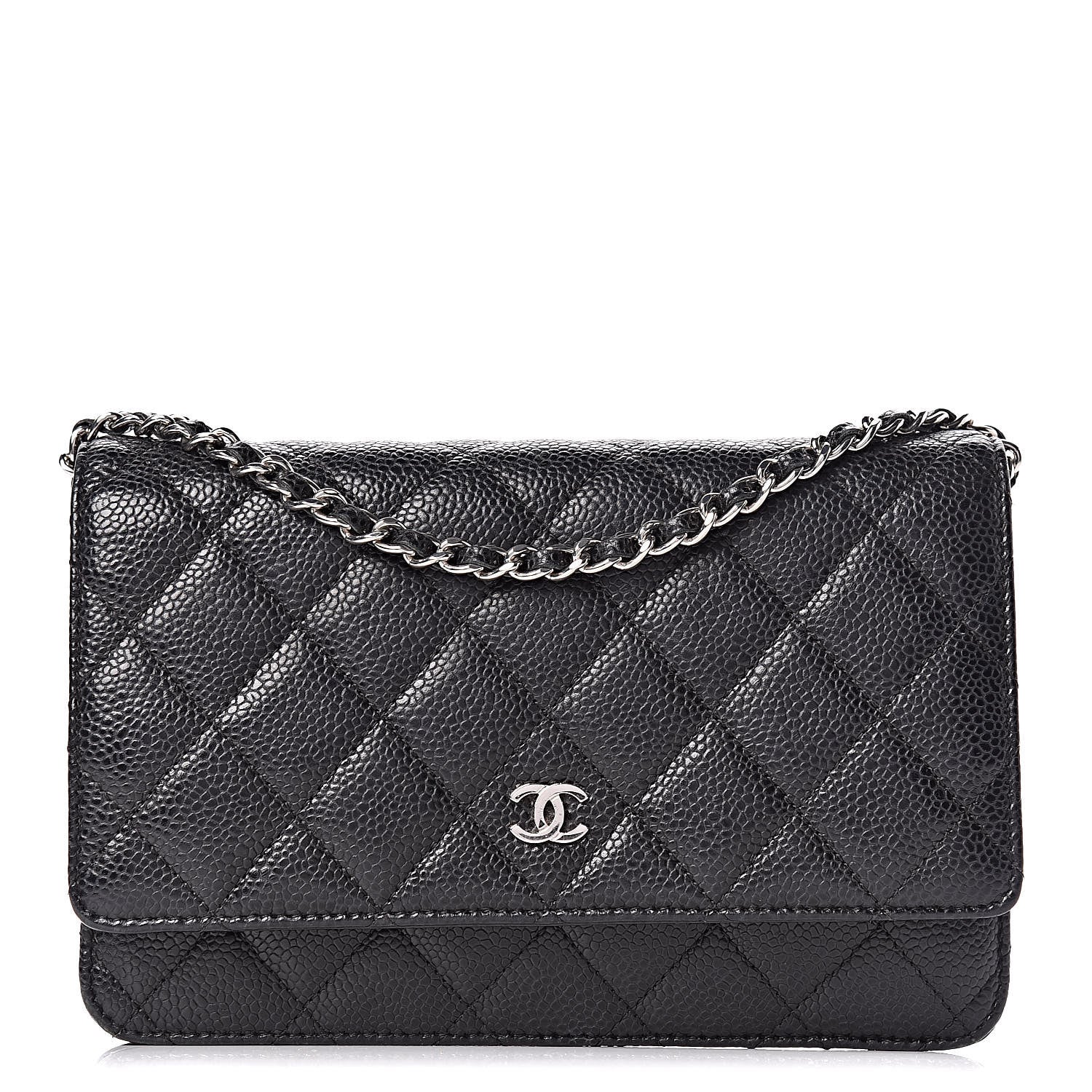 Chanel Caviar Quilted Wallet On Chain WOC Black 1 of 14