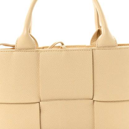 Bottega Veneta Grained Calfskin Maxi Intrecciato Mini Arco Tote Porridge 7 of 9