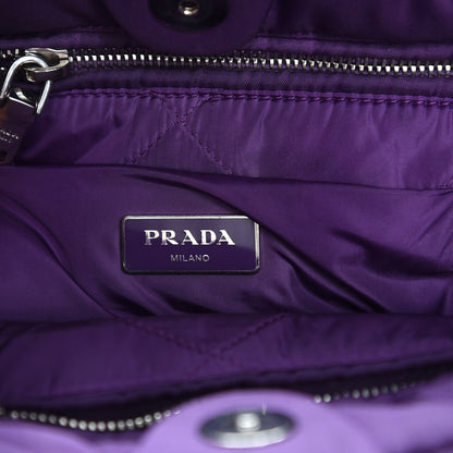 Prada Tessuto Nylon Bomber Tote Purple 5 of 9