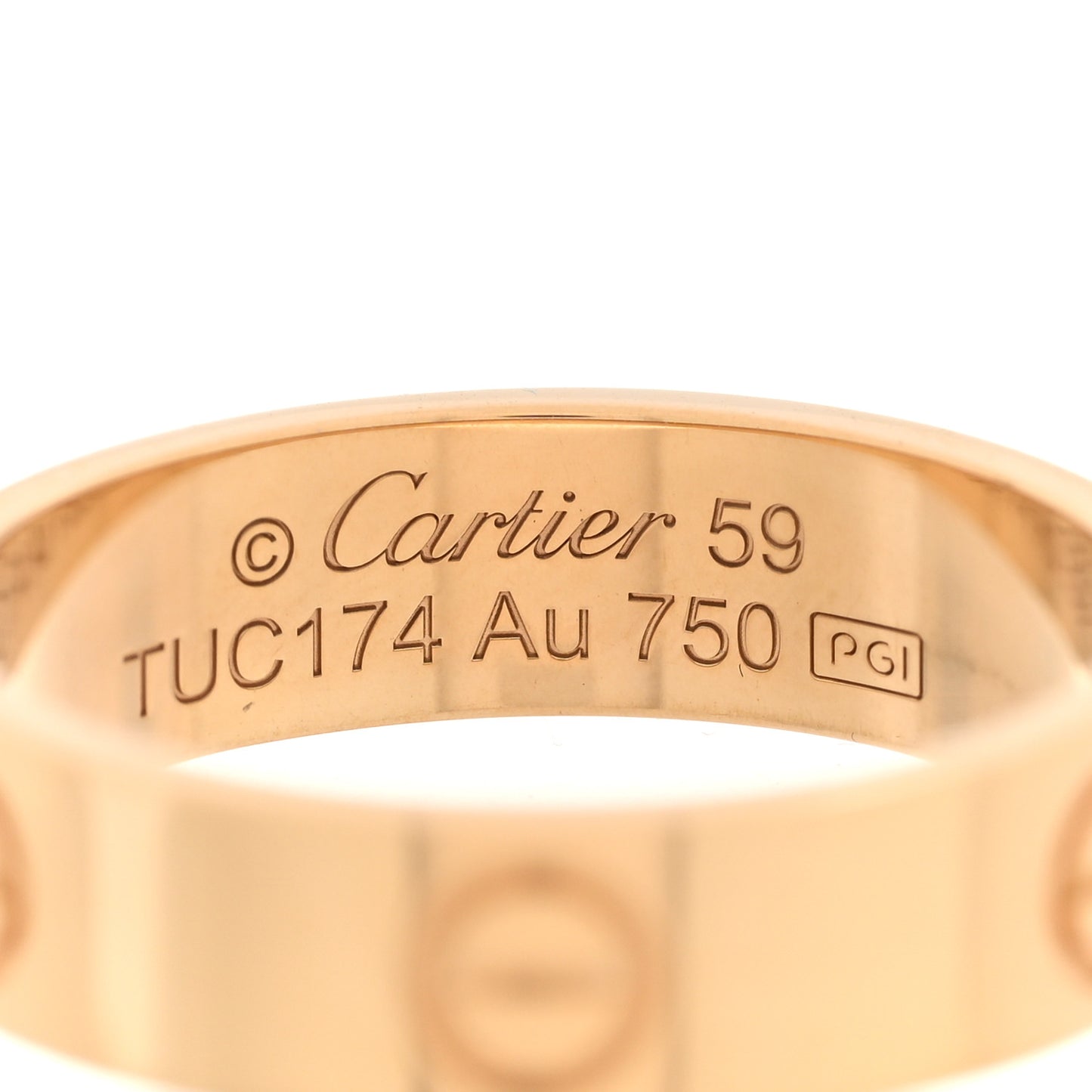 18K Yellow Gold 5.5mm LOVE Ring 59 8.75