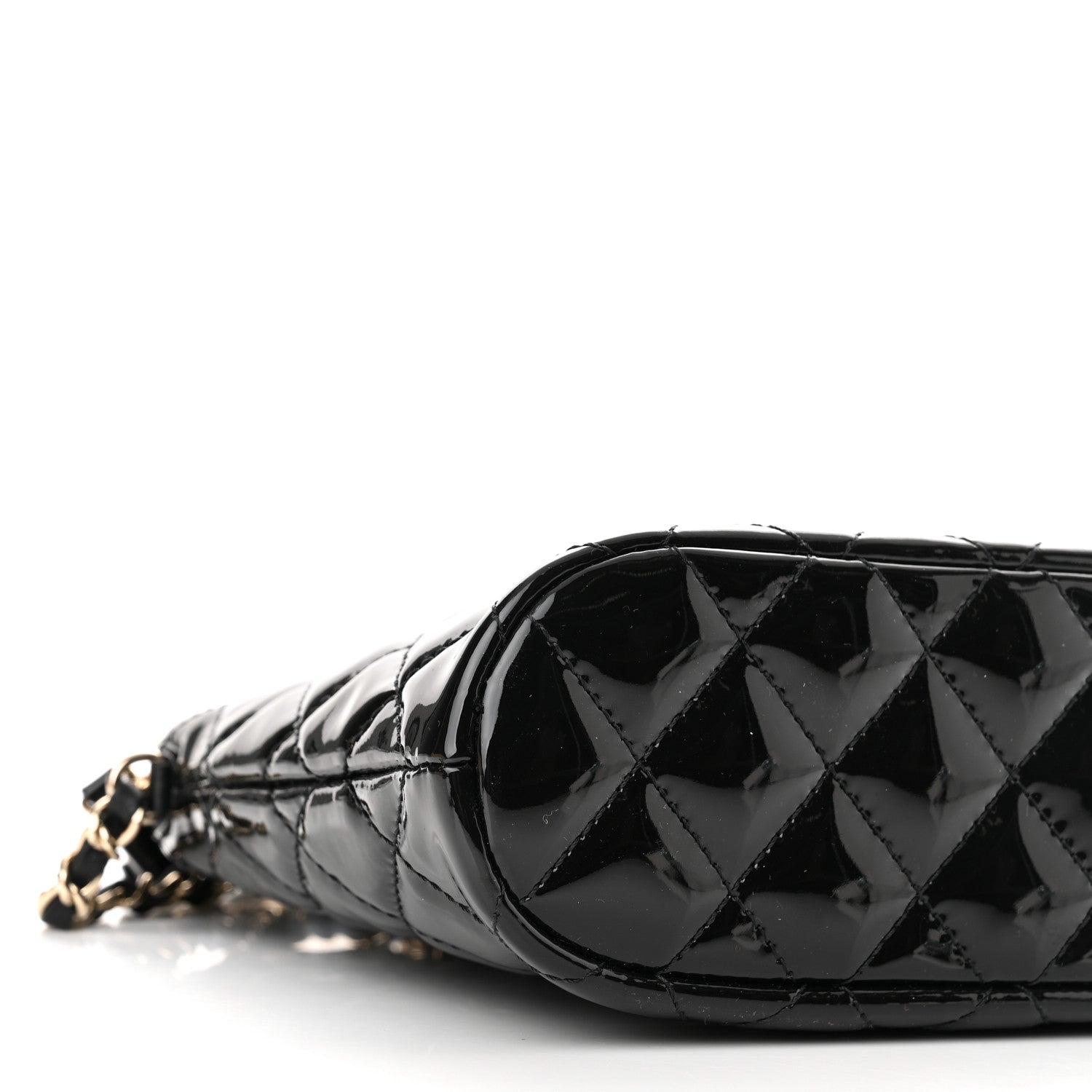 Chanel Patent Quilted Shiny Coco Small Shopping Bag Black 9 of 11