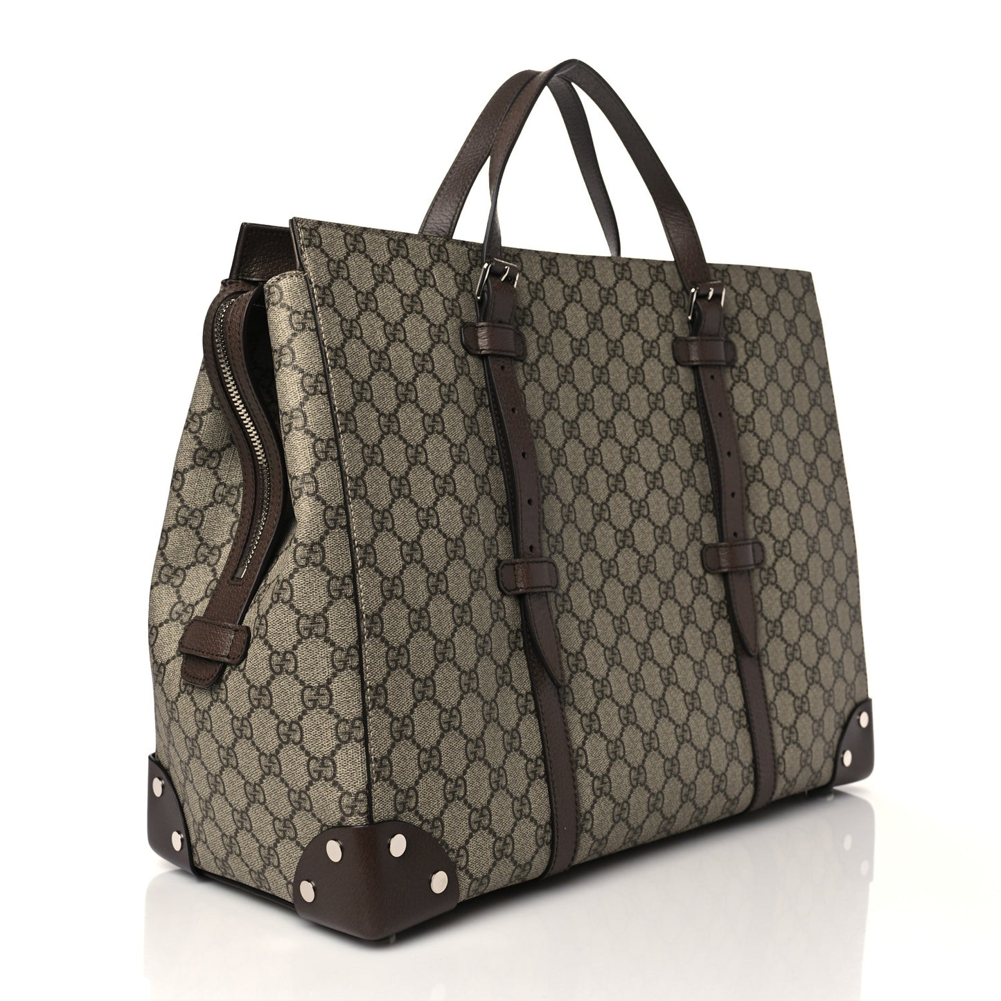 GG Supreme Monogram Large Tote Bag Beige Ebony