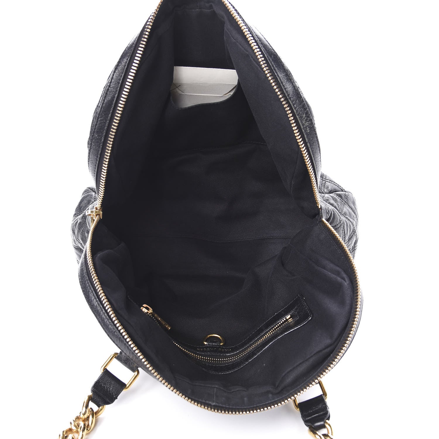 Marc Jacobs Lacquered Goatskin Quilted Karlie Satchel Black 5 of 16