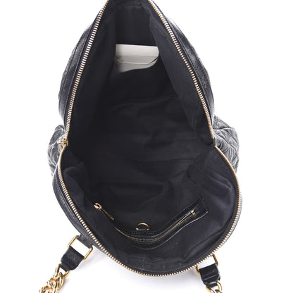 Marc Jacobs Lacquered Goatskin Quilted Karlie Satchel Black 5 of 16