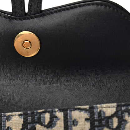 Christian Dior Oblique Saddle Belt Bag Blue 10 of 10