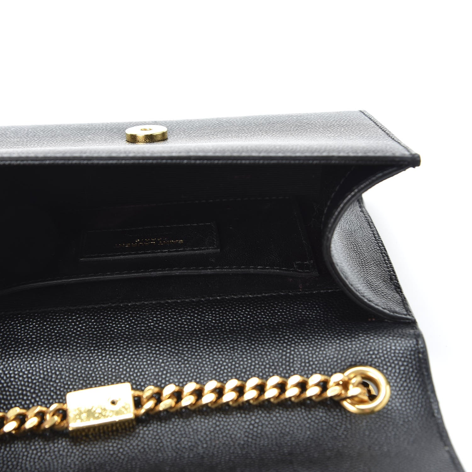 Saint Laurent Grain De Poudre Small Monogram Kate Satchel Black 4 of 9