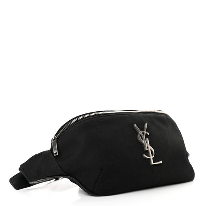 Saint Laurent Canvas Monogram Belt Bag Black 4 of 12