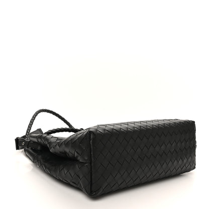 Bottega Veneta Calfskin Intrecciato Medium Andiamo Messenger Bag Black 4 of 10