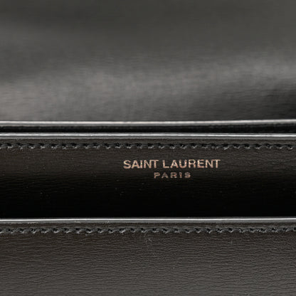 Saint Laurent Calfskin Medium Monogram Monochrome Sunset Black 6 of 11