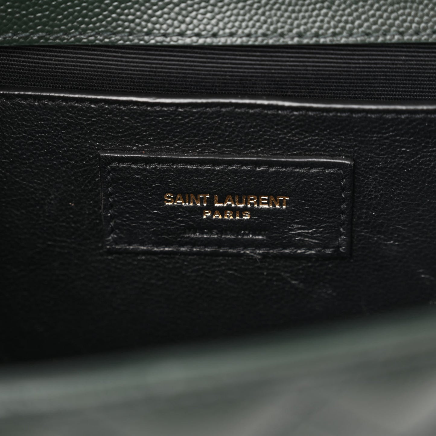 Grain De Poudre Textured Mixed Matelasse Triquilt Medium Monogram Satchel Army Green