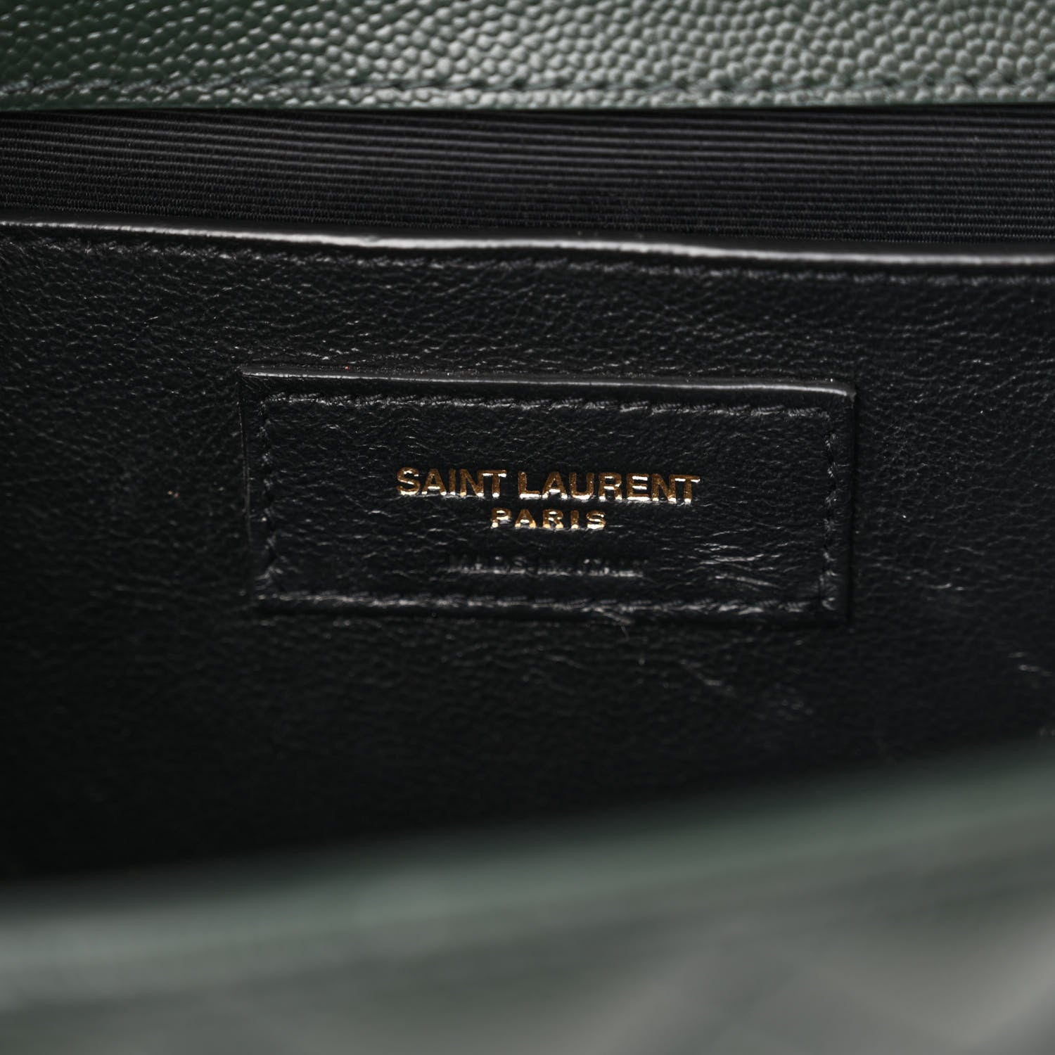 Saint Laurent Grain De Poudre Textured Mixed Matelasse Triquilt Medium Monogram Satchel Army Green 6 of 14