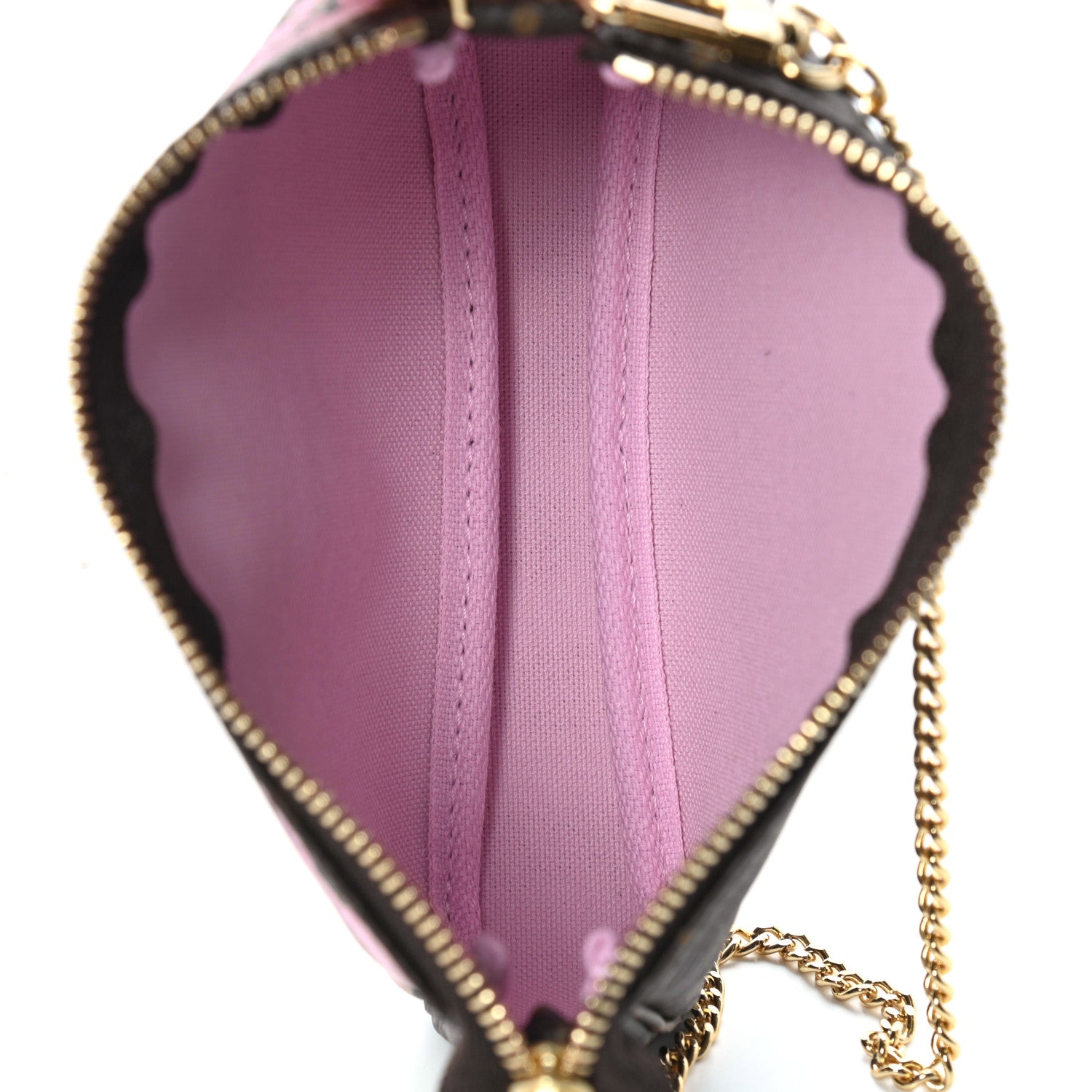 Louis Vuitton Monogram 2021 Christmas Animation Japanese Garden Mini Pochette Accessories Wisteria Pink 5 of 7
