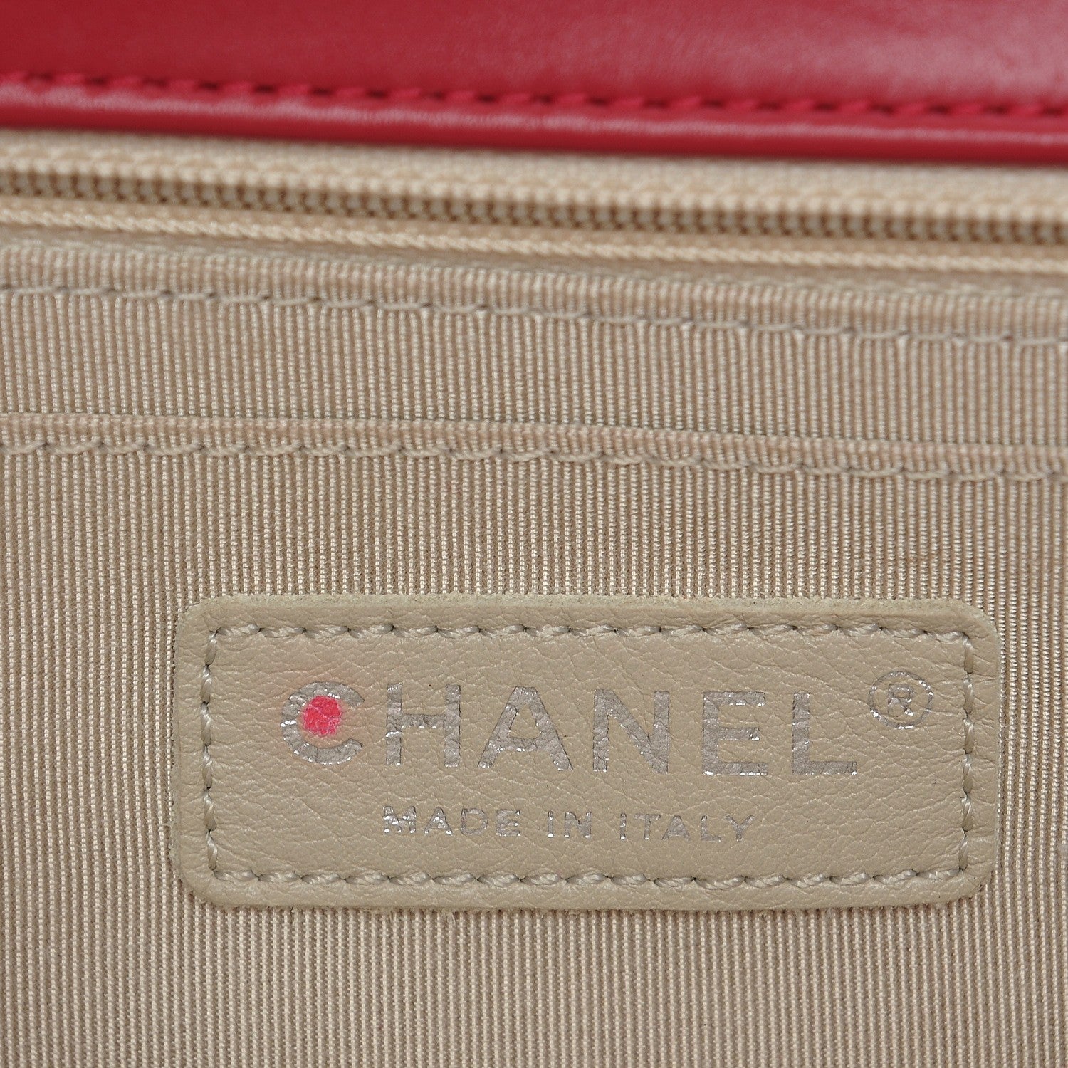 Chanel Lambskin Perforated Jumbo Punch Flap Red 7 of 8